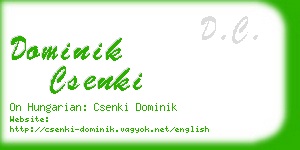 dominik csenki business card